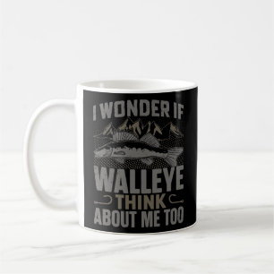 Taza De Café Me Pregunto Si Walleye Piensa En Mí Gracioso