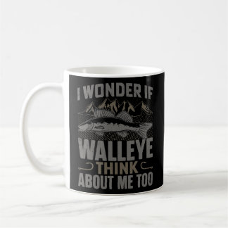 Taza De Café Me Pregunto Si Walleye Piensa En Mí Gracioso