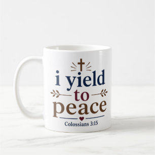 Taza De Café Me Rindo a la Paz Estética Cristiana de Ánimo