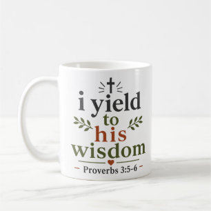 Taza De Café Me Rindo a Su Sabiduría Fe Cristiana Clásica
