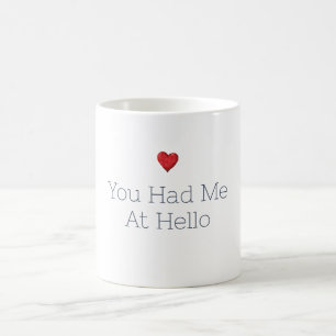 Taza De Café Me Tenías En Hola Corazón Rojo