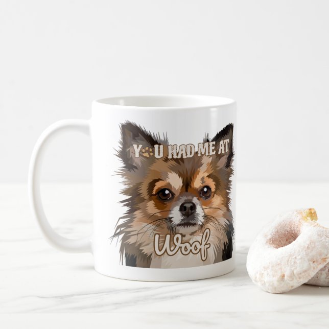 Taza De Café Me Tenías En Woof | Perros Pomerania (Con donut)