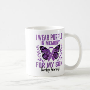 Taza De Café Me Visto de Púrpura En Memoria De Mi Hijo Concienc