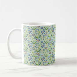 Taza De Café Meadow | Dancing Watercolor Daisies