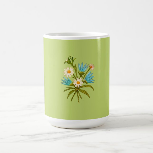 Taza De Café Meadow Flowers Embroidery – Botanical Fantasy Cozy (Centro)