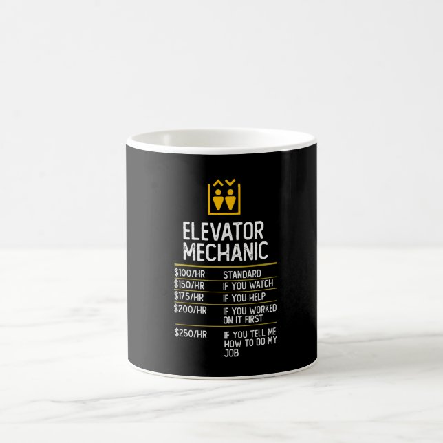 Taza De Café mecánica del ascensor divertida idea de regalo (Centro)