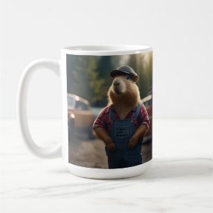 Taza De Café "Mecánico Capybara: Grasa, Engranajes y Buenos Hum