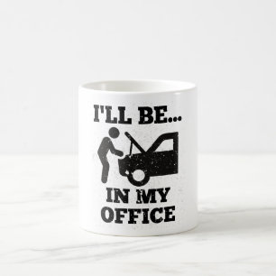 Taza De Café Mecánico Estaré en mi oficina Auto Lover Car Lov