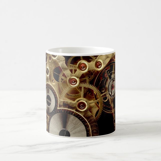 Taza De Café Mecanismo antiguo del reloj (Centro)