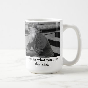 Taza De Café mecanografíe lo que usted está pensando