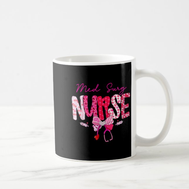 Taza De Café Med Surg Nurse Valentine's Day Stethoscope Coquett (Derecha)