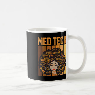 Taza De Café Med Tech Poderoso Mes de la Historia Negra Orgullo