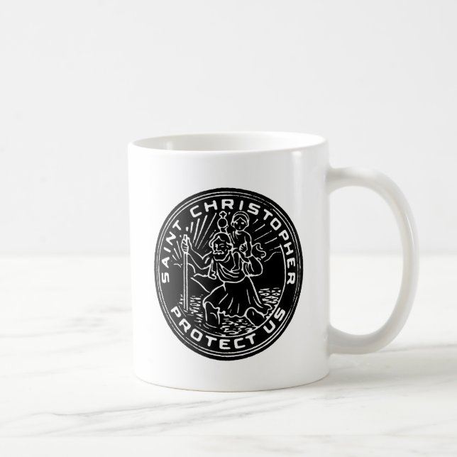 Taza De Café Medalla de Christopher de santo (Derecha)