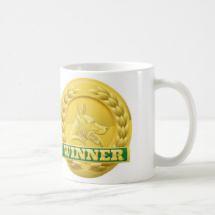 Taza De Café Medallas de los ganadores del mascota del gato y