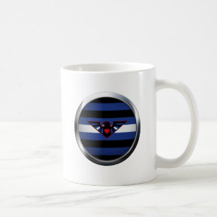 TAZA DE CAFÉ MEDALLÓN DE CUERO DEL ORGULLO DE EAGLE