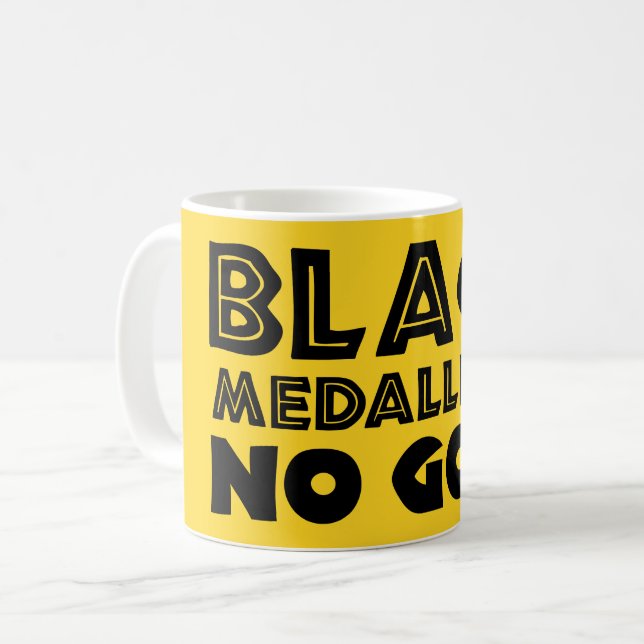 TAZA DE CAFÉ MEDALLONES NEGROS SIN ORO (Anverso izquierdo)