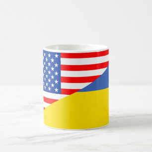 Taza De Café media bandera los E.E.U.U. de Estados Unidos