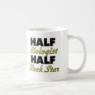 Taza De Café Media estrella del rock del medio biólogo