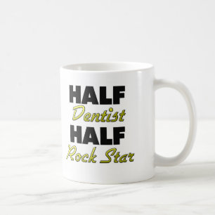 Taza De Café Media estrella del rock del medio dentista