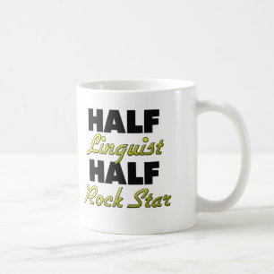 Taza De Café Media estrella del rock del medio lingüista