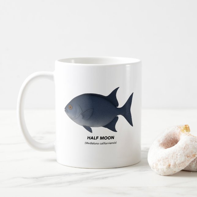 Taza De Café Media luna - Animales marinos de California (Con donut)