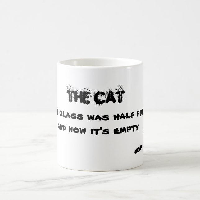 Taza De Café Media Vidrio Lleno Vacío - El Gato (Centro)
