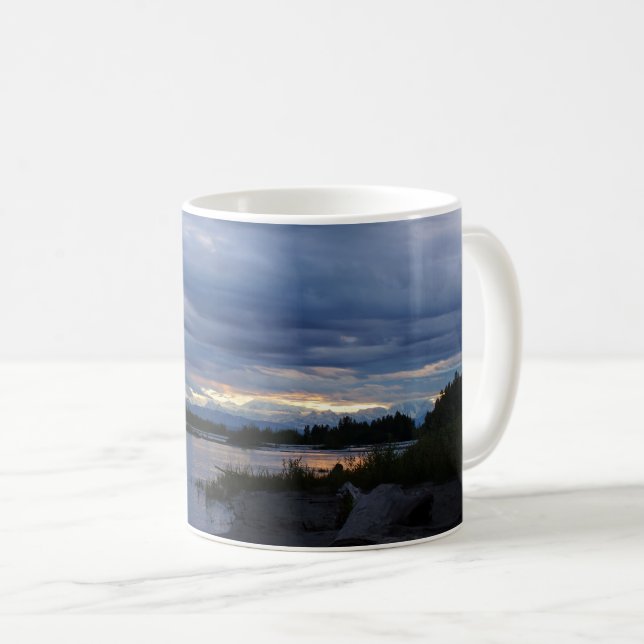 Taza De Café Medianoche Alaska Sunset Coffee Mug (Anverso derecho)