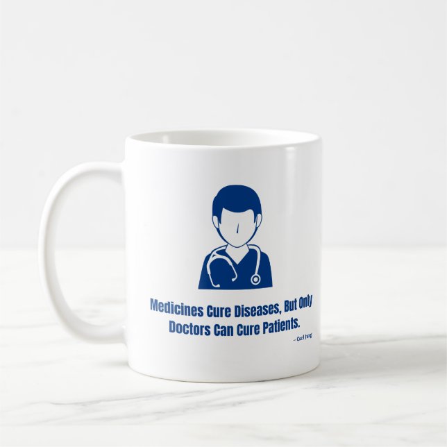 Taza De Café Médica agradecerle a mug (Izquierda)