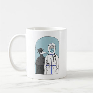 Taza De Café Médica de la peste con nombre personalizado de méd