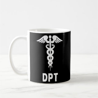 Taza De Café Médica De La Terapia Física Símbolo Dpt Caduceus