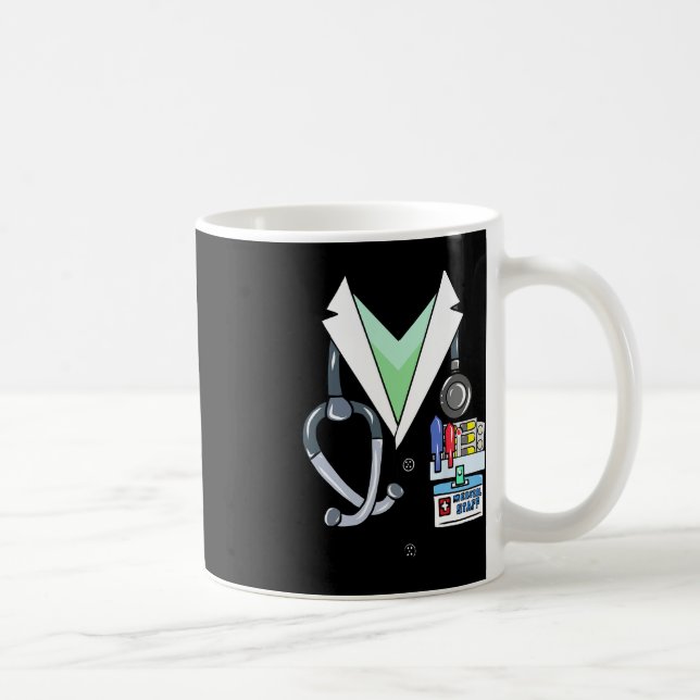 Taza De Café Médica divertida White Lab Costume de Médica de Ha (Derecha)