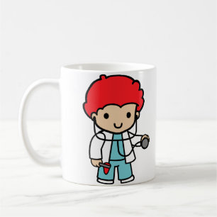 Taza De Café Médica futuro, pelo rojo