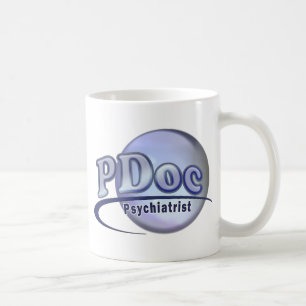 Taza De Café MÉDICA PDoc DE LOGO PSIQUIATRISTA PSIQUIATRISTA