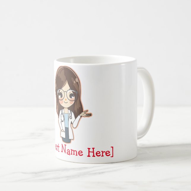 Taza De Café Médica personalizada, soy médica (Anverso derecho)