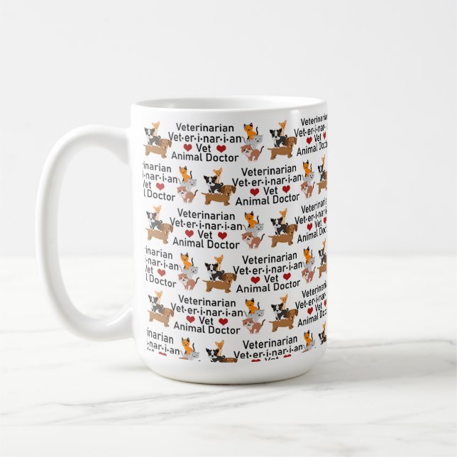 Taza De Café Médica Veterinario Animal (Izquierda)
