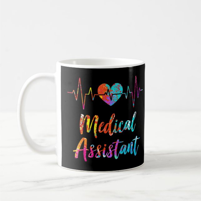 Taza De Café Medical Assistant Heartbeat Nursing Hospital Heart (Izquierda)