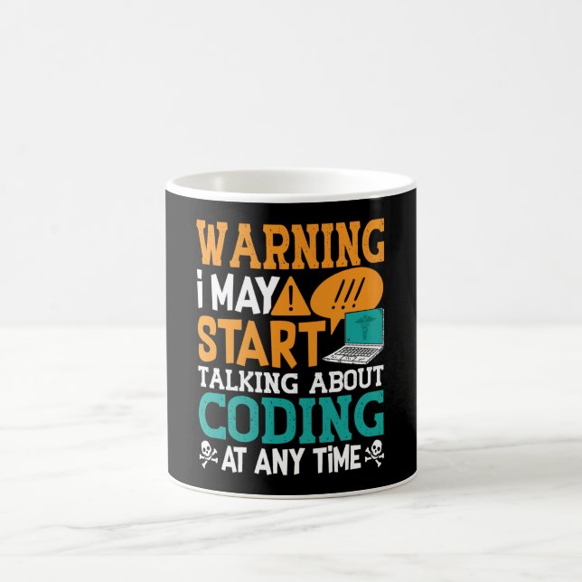 Taza De Café Medical Coder Warning I May Start Talking Coding (Centro)