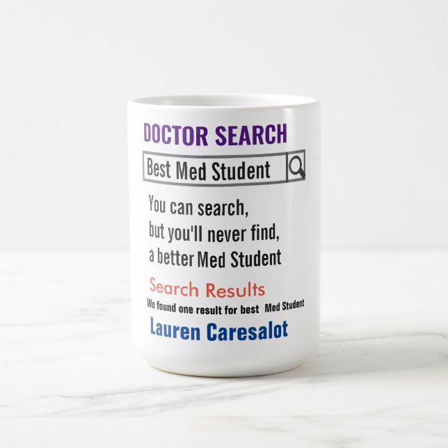 Taza De Café Medical Student Funny Search Gift Mug (Centro)