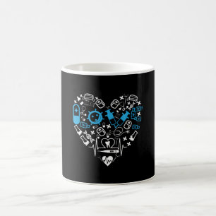 Taza De Café Medicina - Corazón De Equipo Médico