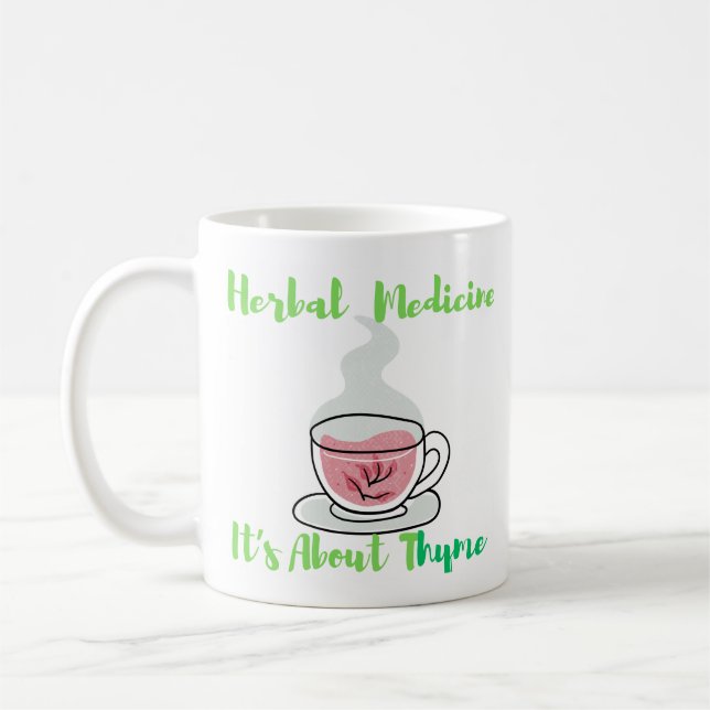 Taza De Café Medicina herbal - se trata de Thyme (Izquierda)