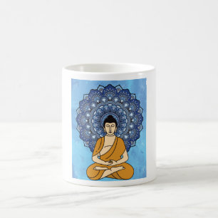 Taza De Café Medición Buda Mandala Retro