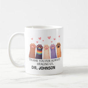 Taza De Café Médico Animal Personalizado Feliz Día del Médico