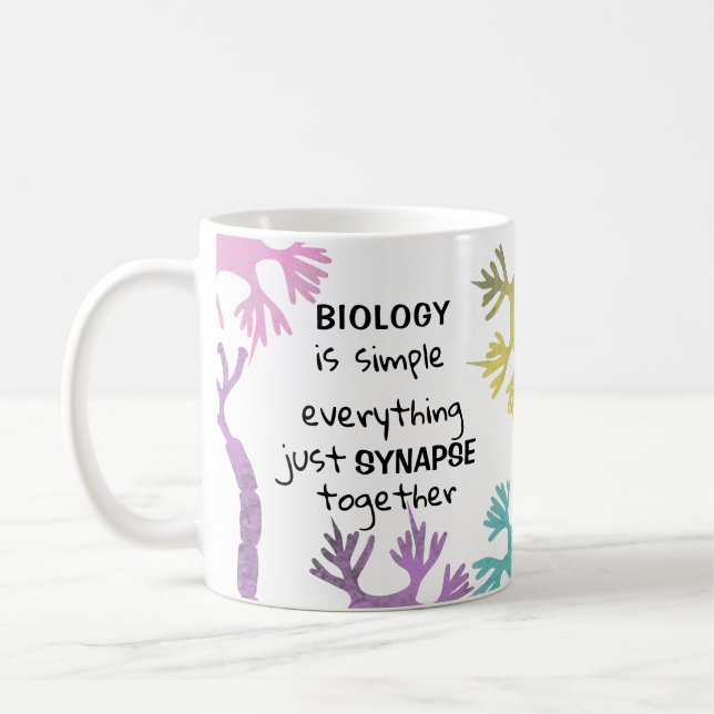 Taza De Café Médico de ciencias de la biología neuronas sinapsi (Izquierda)