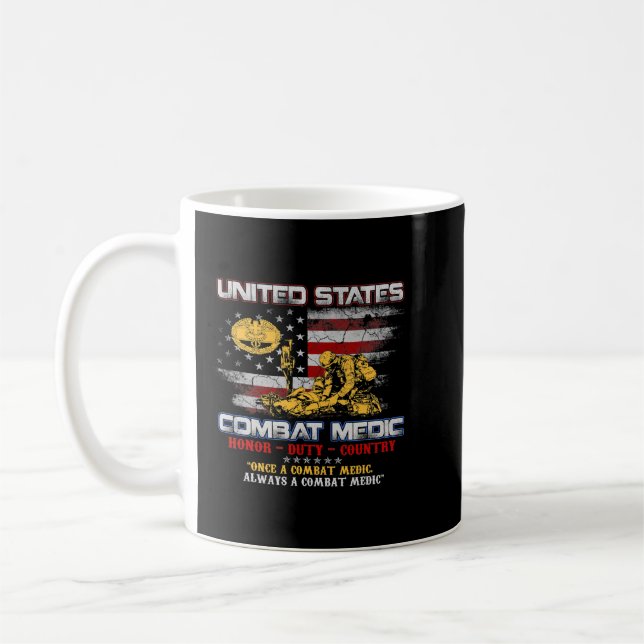 Taza De Café Médico de Combate Militar Estadounidense Veterano  (Izquierda)
