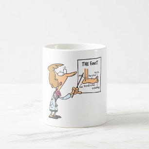 Taza De Café Médico Divertido Enseñando Anatomía del Pie
