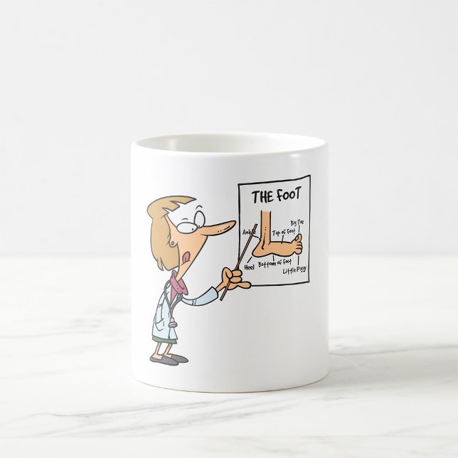 Taza De Café Médico Divertido Enseñando Anatomía del Pie (Subido por el creador)