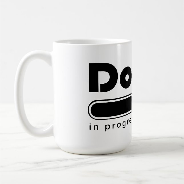 Taza De Café Médico En Progreso Divertido Barra De Carga De Fac (Izquierda)