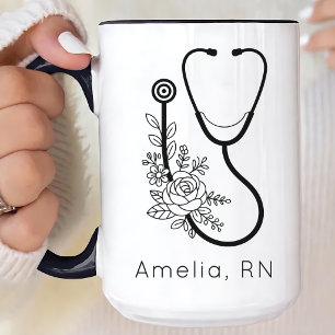 Taza De Café Médico Enfermera   Trabajador Sanitario Médico Per