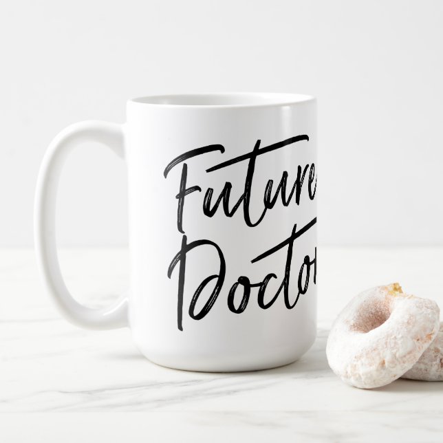 Taza De Café Médico futuro manuscrito (Con donut)