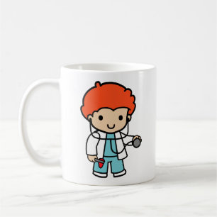 Taza De Café Médico futuro, pelo naranja Café Mug